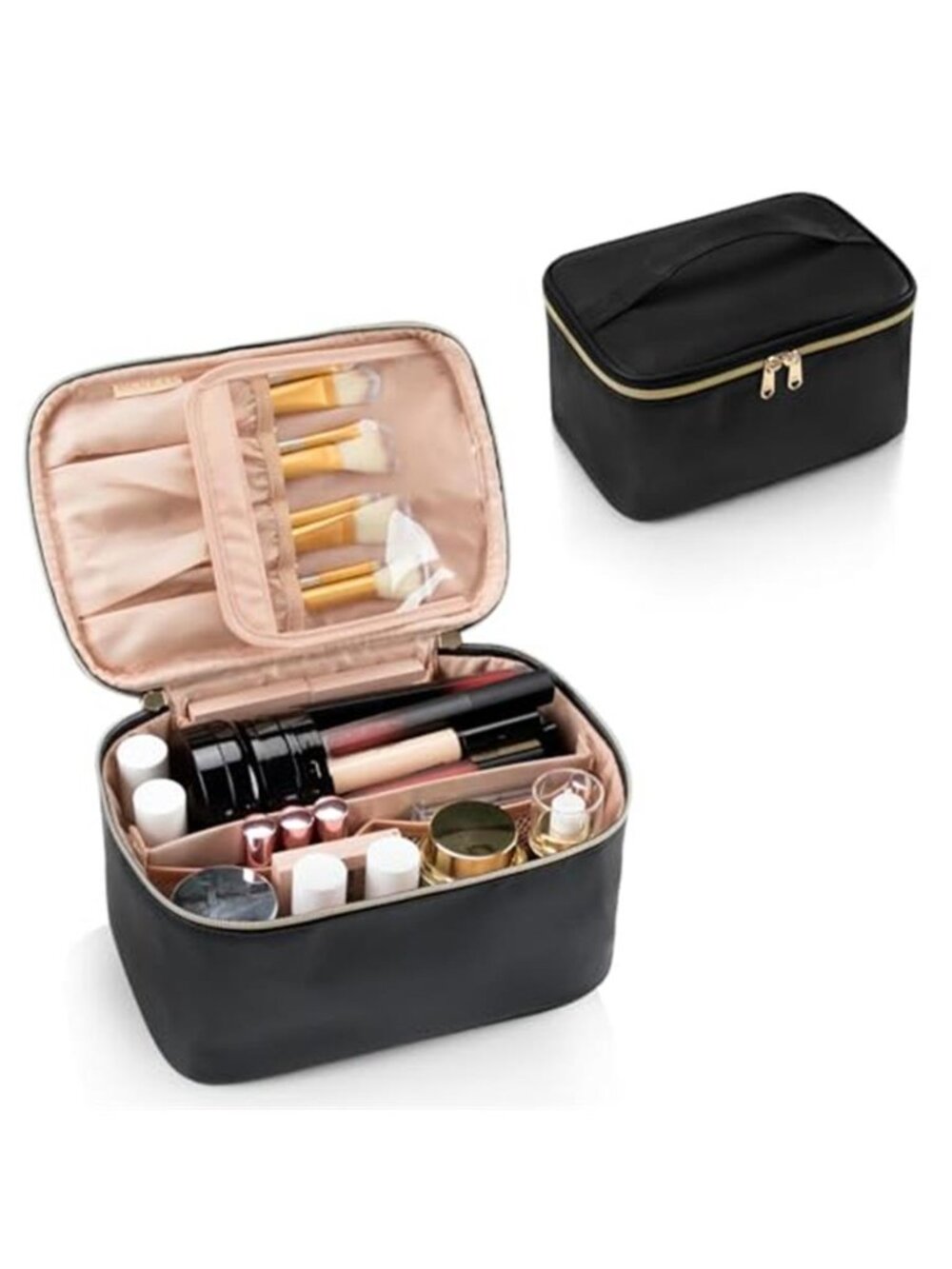 Makeup Bag, Portable Cosmetic Bag, Large Capacity Travel Makeup Case